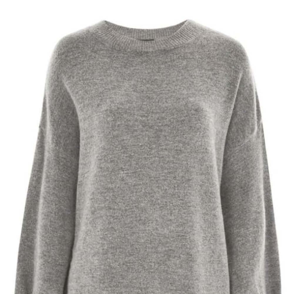 TOPSHOP OVERSIZE SWEATER DRESS - grey